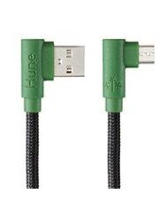 CABLE MICRO USB HUNE HIEDRA SUSTENTABLE TRENZADO CARGA RAPIDA Y DATOS 90Aª 12M BOSQUE